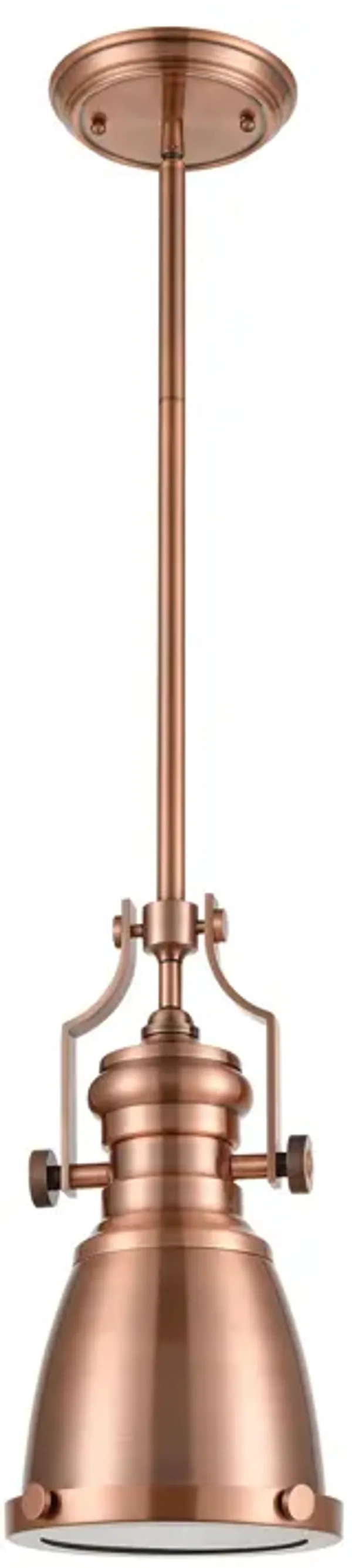Chadwick 8'' Wide 1-Light Antique Copper Mini Pendant