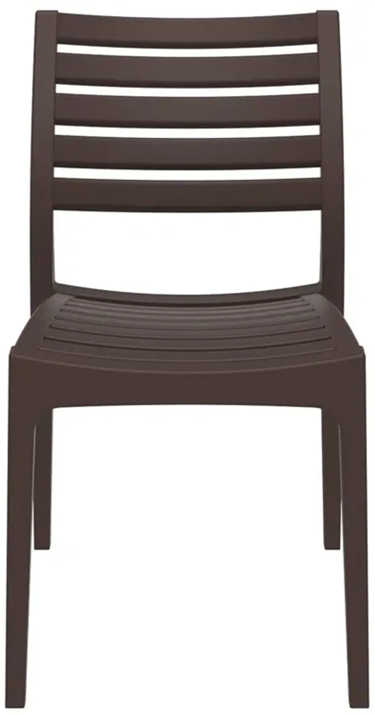 33" Silver Stackable Outdoor Patio Dining Chair