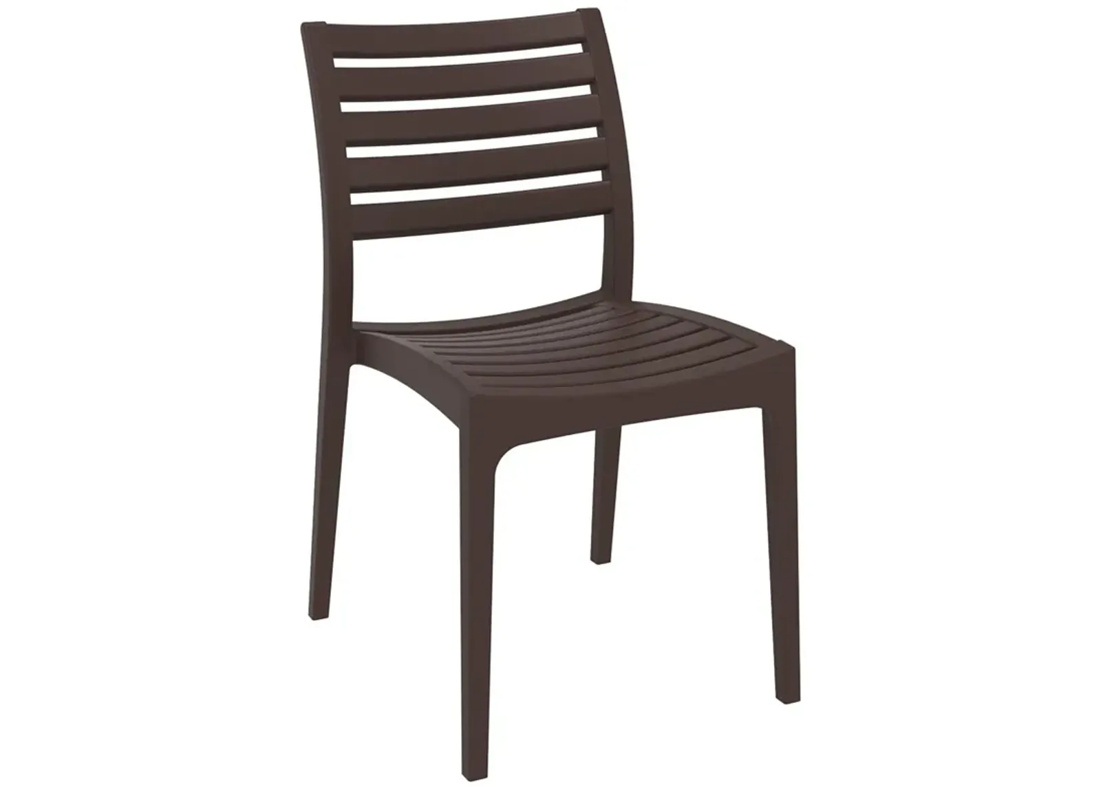 33" Silver Stackable Outdoor Patio Dining Chair