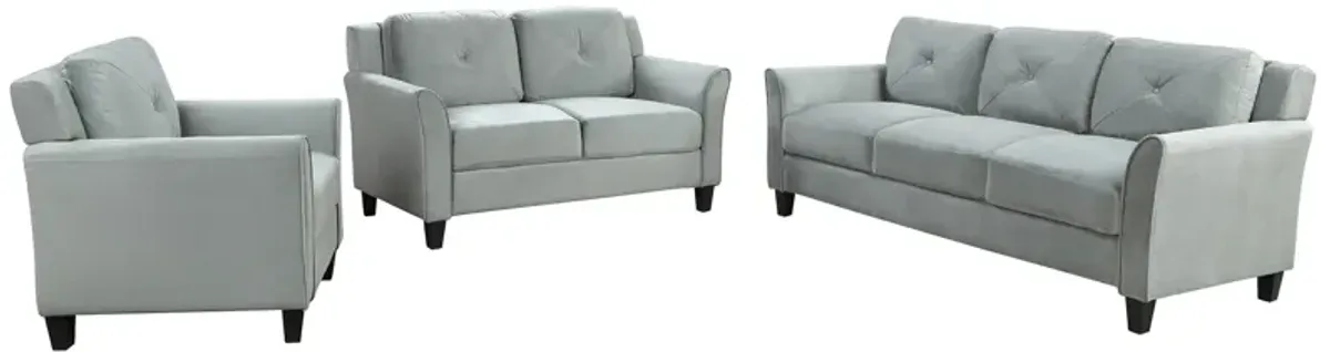 Merax  Button Tufted 3 Piece Chair Loveseat Sofa Set