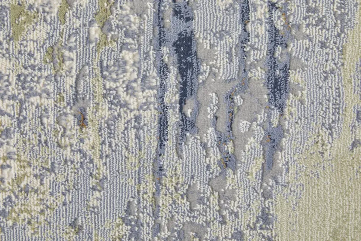 Clio 39K1F Blue/Orange/Ivory 2'9" x 7'10" Rug