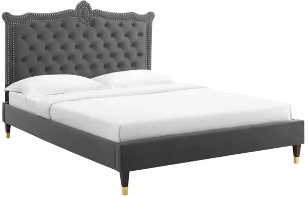 Modway - Clara Performance Velvet Queen Platform Bed