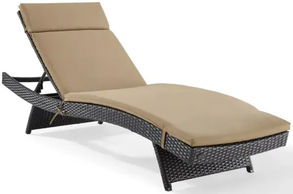 Crosley Furniture Biscayne Outdoor Wicker Chaise Lounge Mocha/Brown
