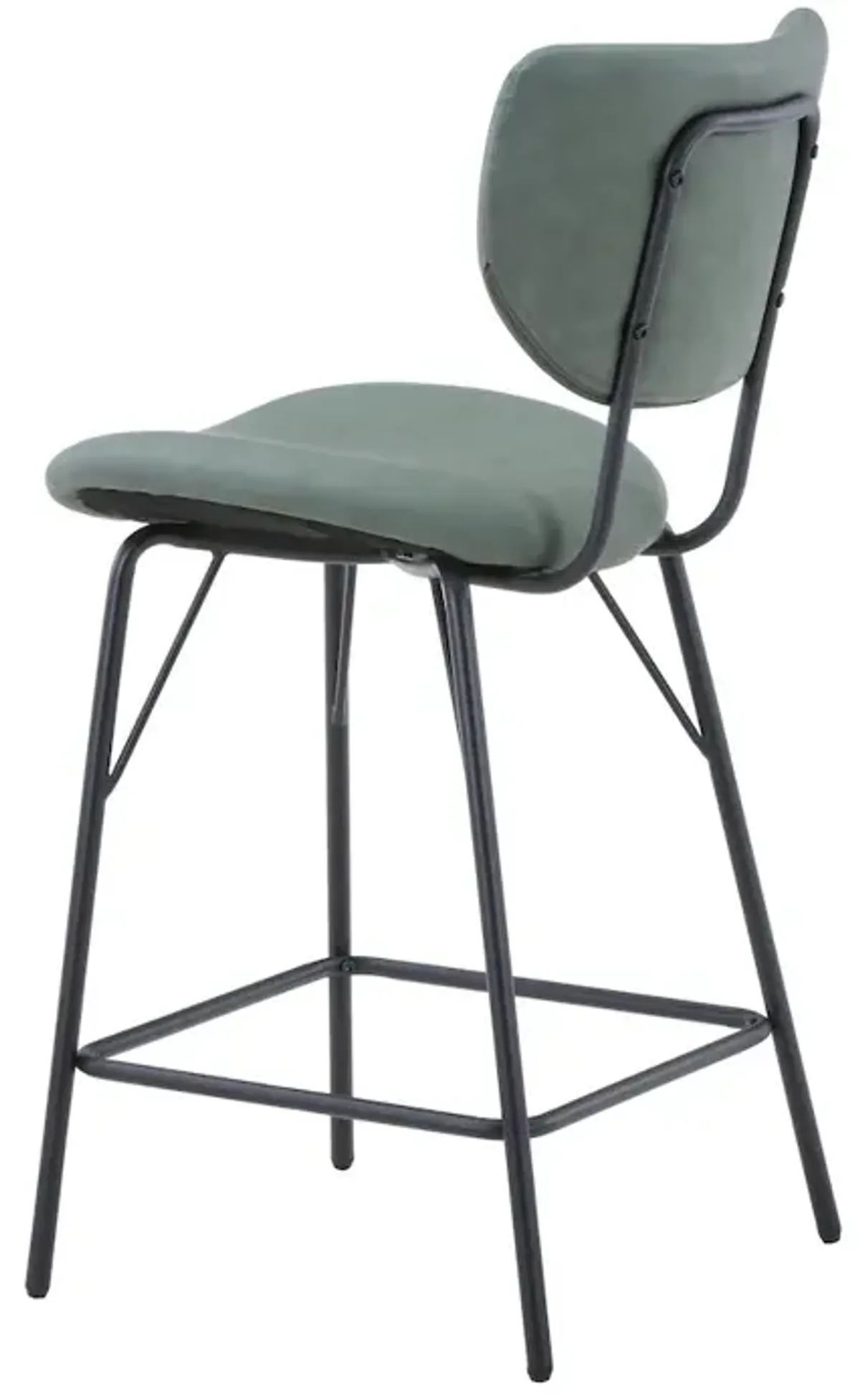 Jofran Modern Faux Leather Split-Back Upholstered Counter Height Barstool (Set of 2)