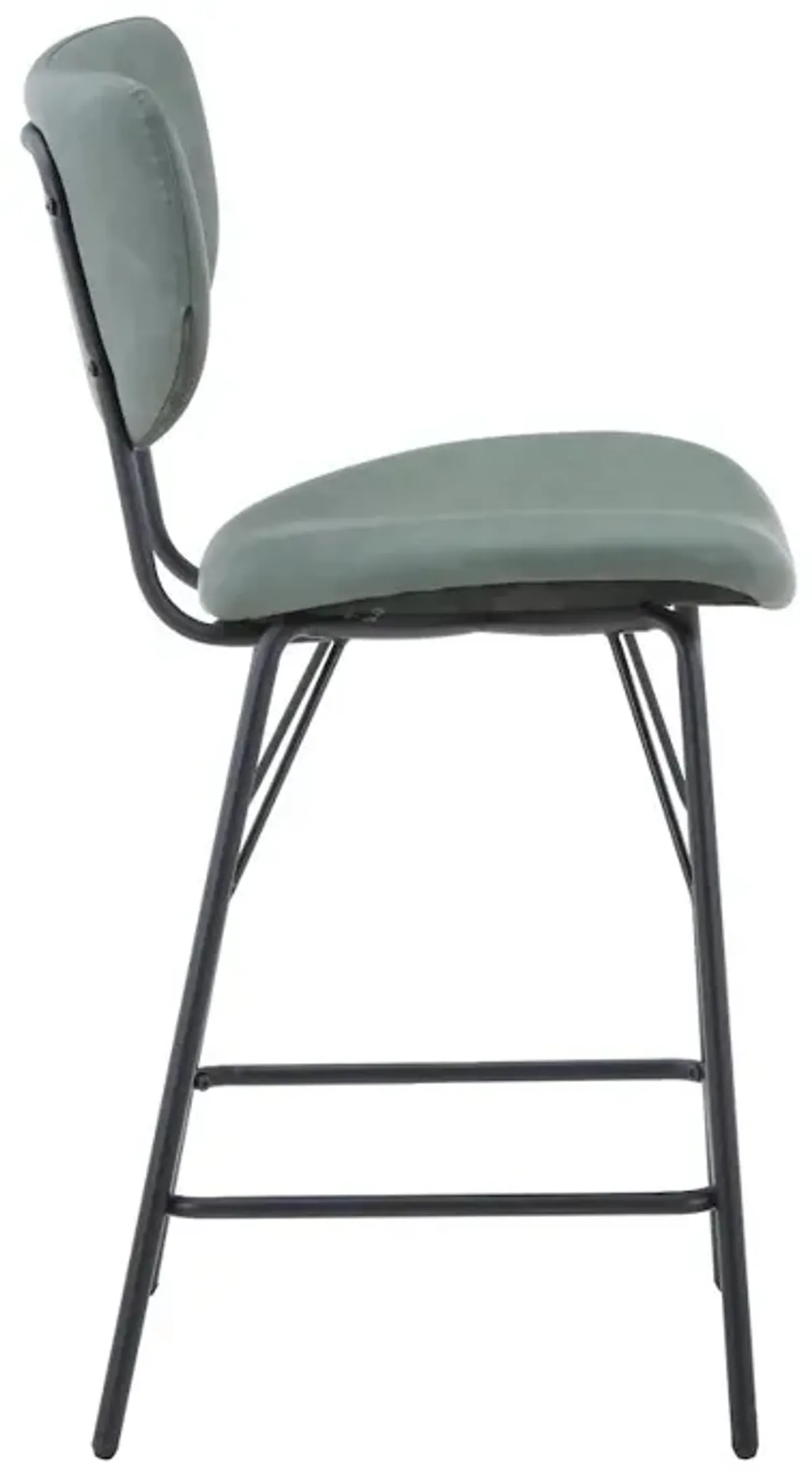 Jofran Modern Faux Leather Split-Back Upholstered Counter Height Barstool (Set of 2)