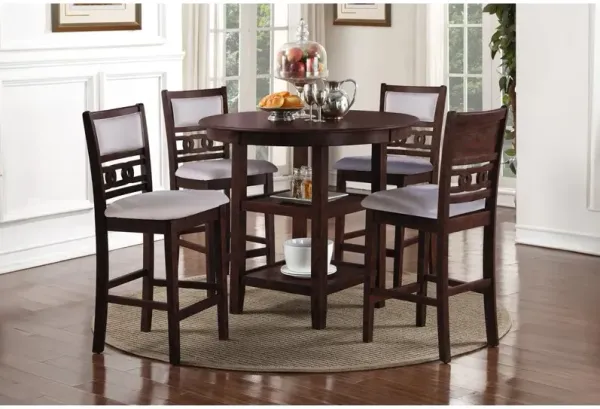 New Classic Furniture Furniture Gia 5-Piece Transitional Wood Dining Set in Cherry