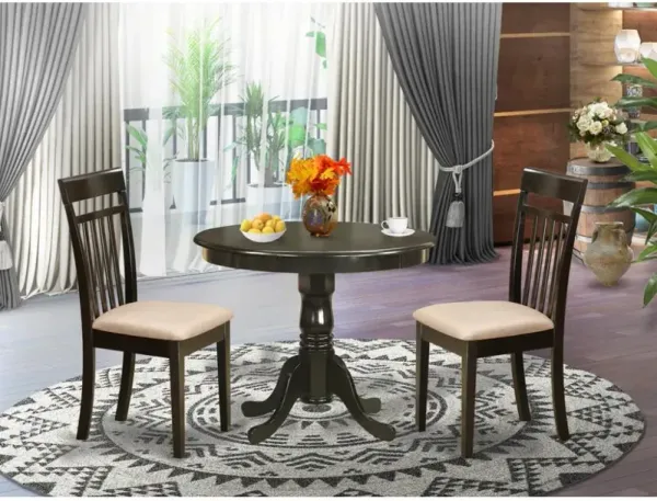 3 Pc small Kitchen Table set-breakfast nook plus 2 dinette Chairs