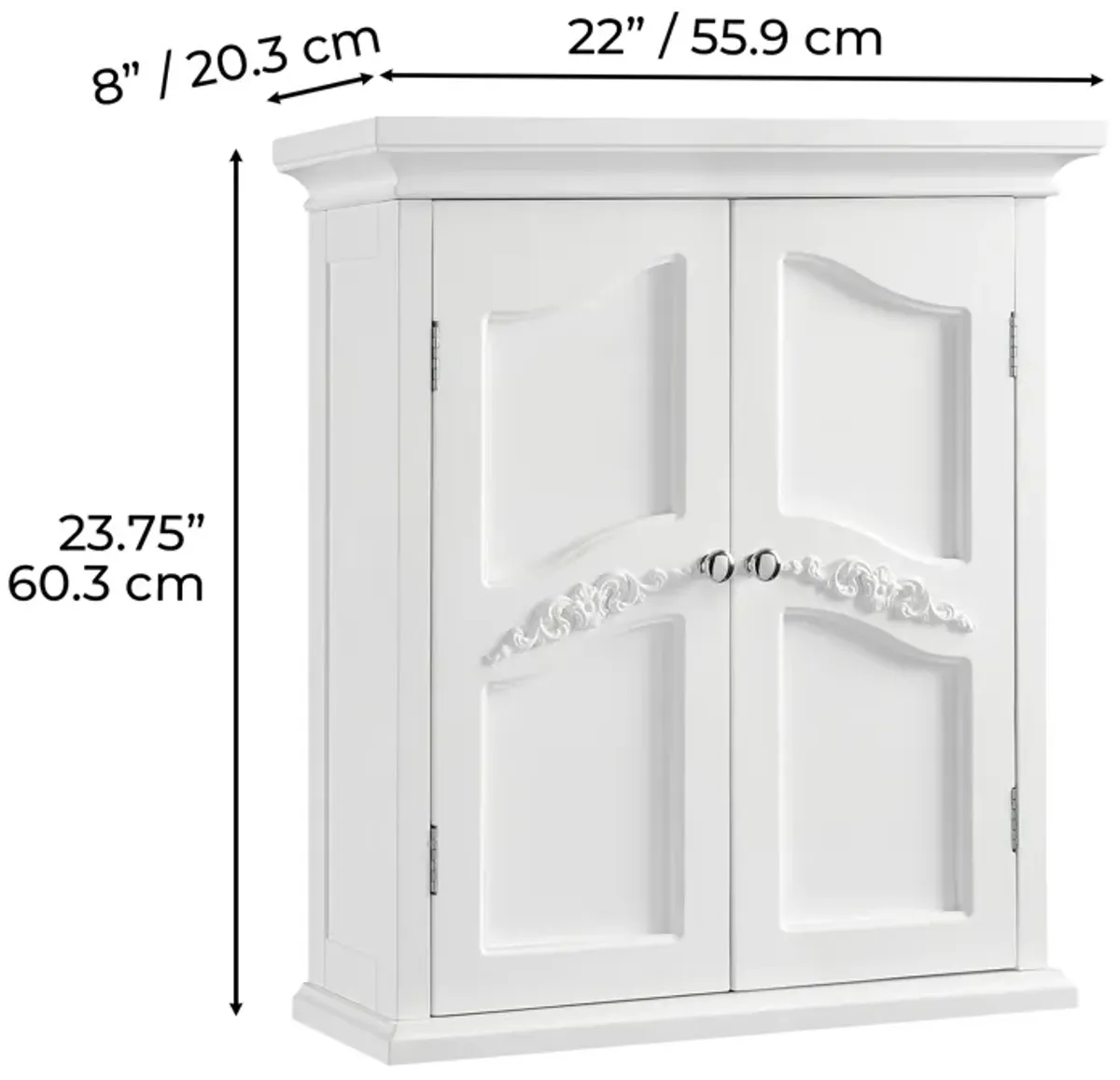 Teamson Home Versailles Removable Wall Cabinet with 2 Doors