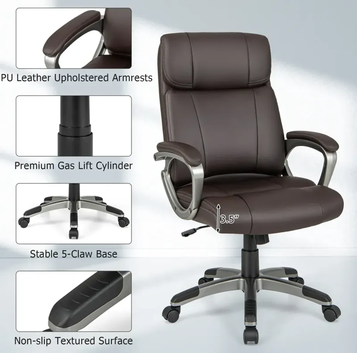 Swivel Ergonomic Office Chair Computer Desk Chair with Wheels