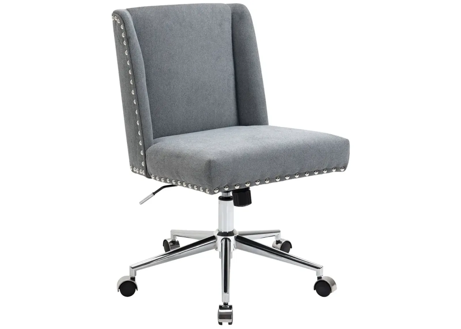 Gray Task Chair: Mid Back Office Chair with Tilt and 360° Swivel