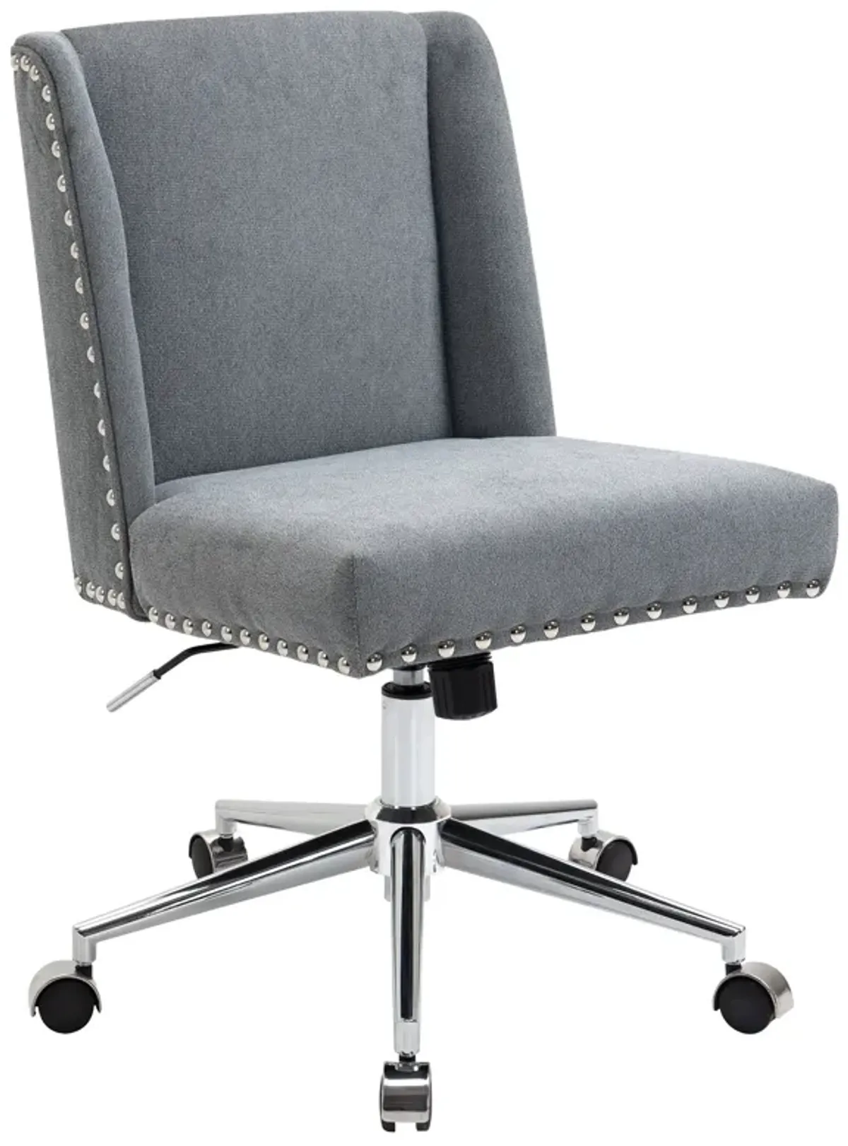 Gray Task Chair: Mid Back Office Chair with Tilt and 360° Swivel