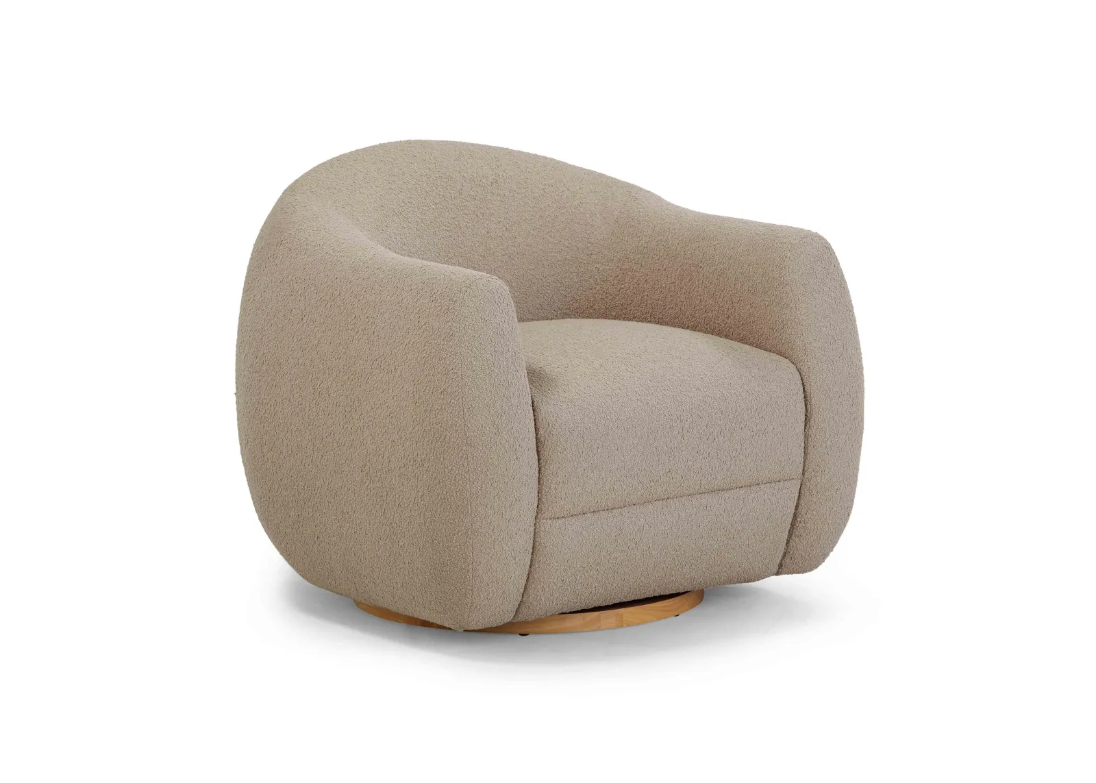 Judy Honey Boucle Swivel Chair