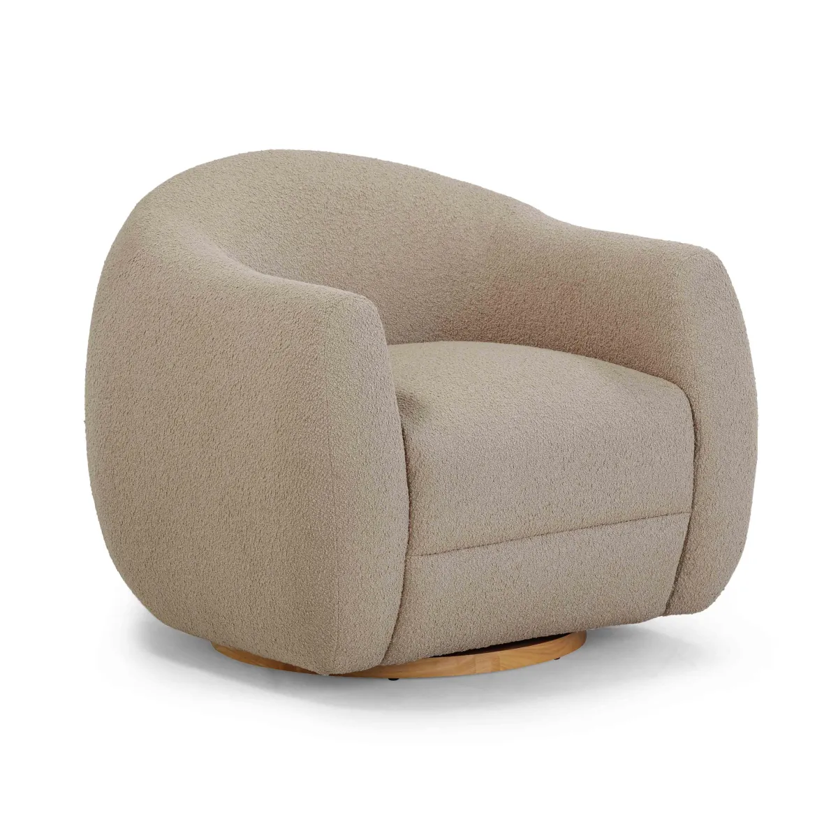 Judy Honey Boucle Swivel Chair