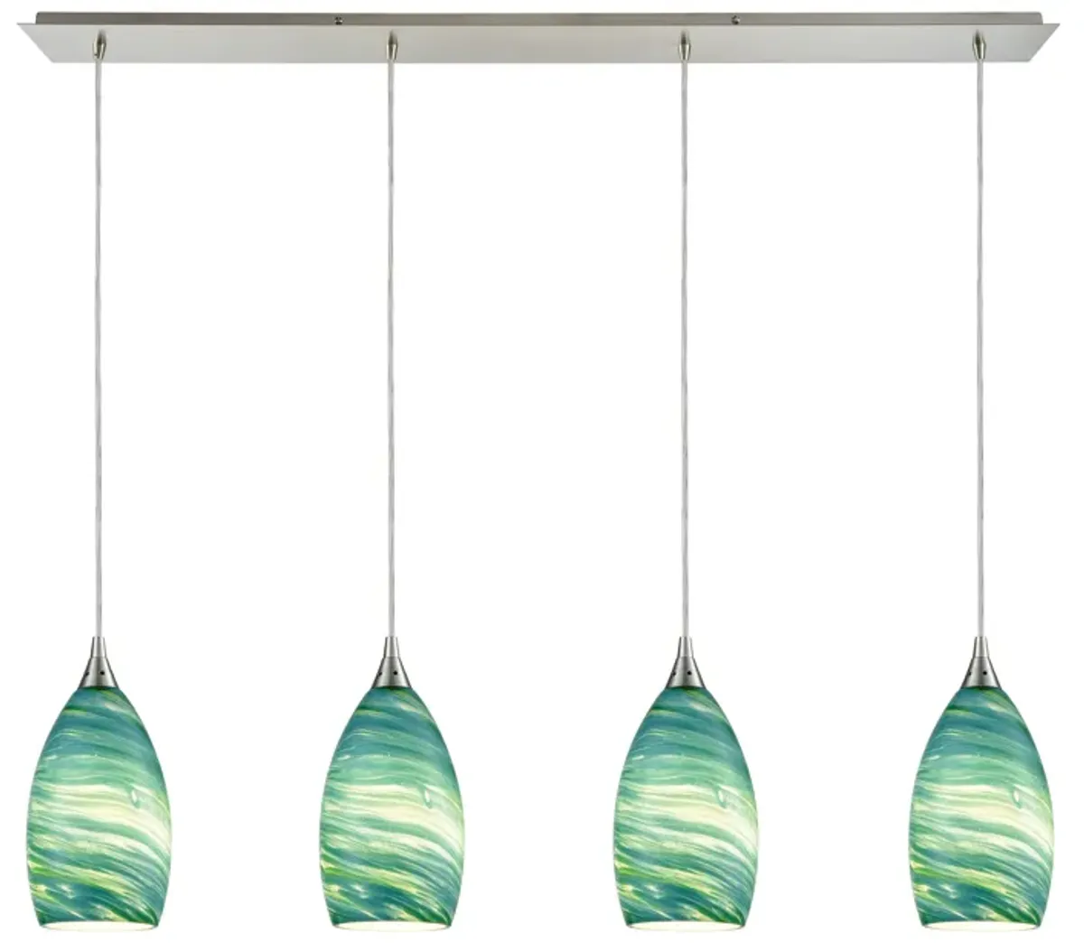 Collanino Blue 4-Light Linear Pendant