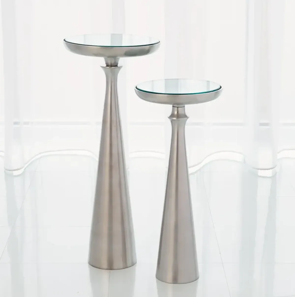 Minaret Accent Table- Silver Large