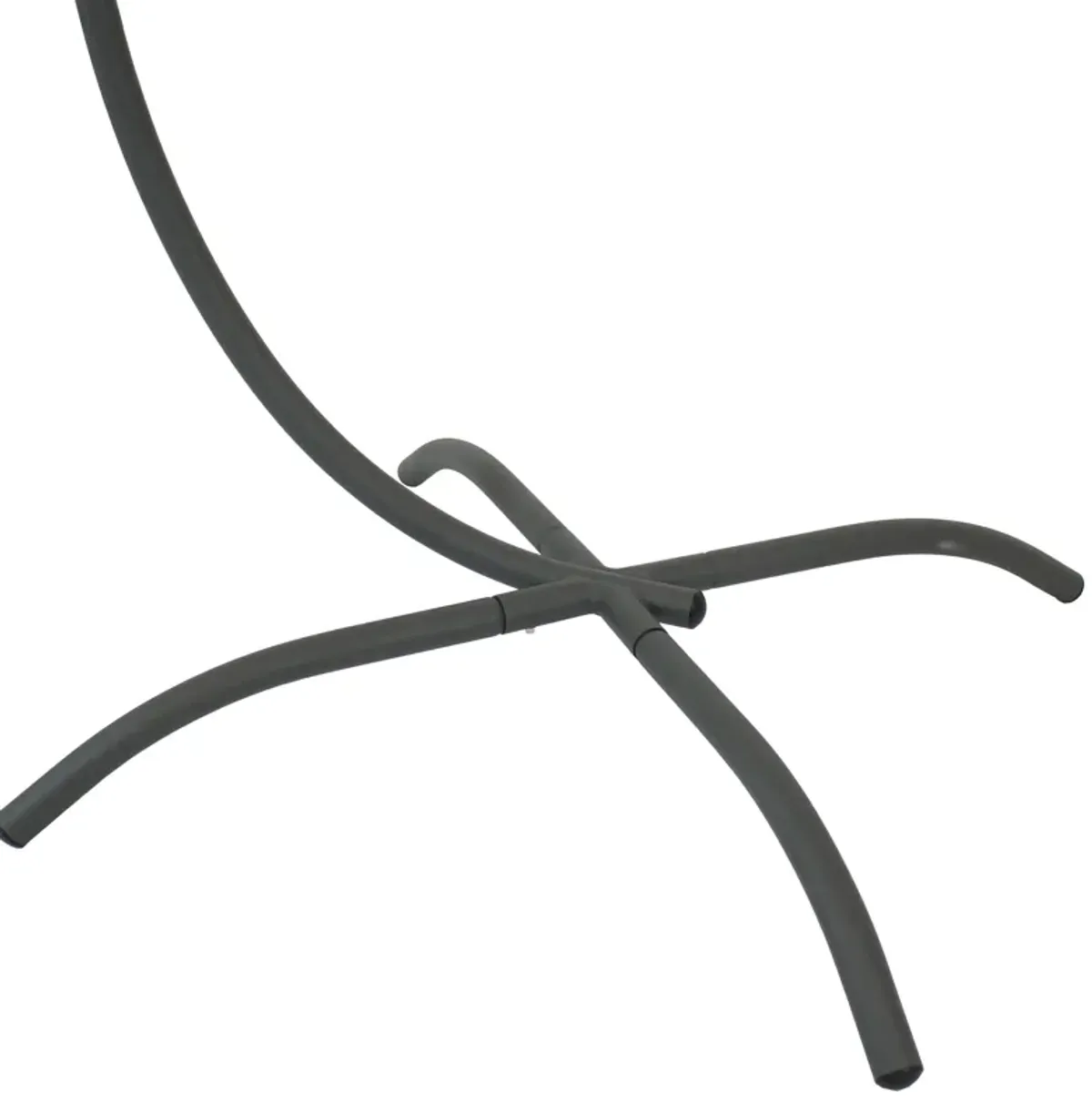 Sunnydaze X-Base Powder-Coated Steel Egg Chair Stand - Gray - 78 in