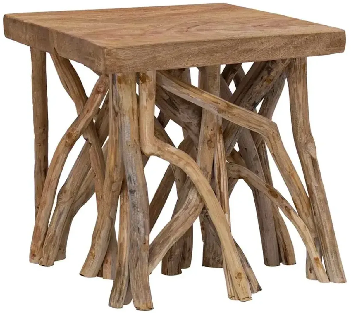 vidaXL Log Coffee Table 15.7x15.7x15.7 Solid Wood