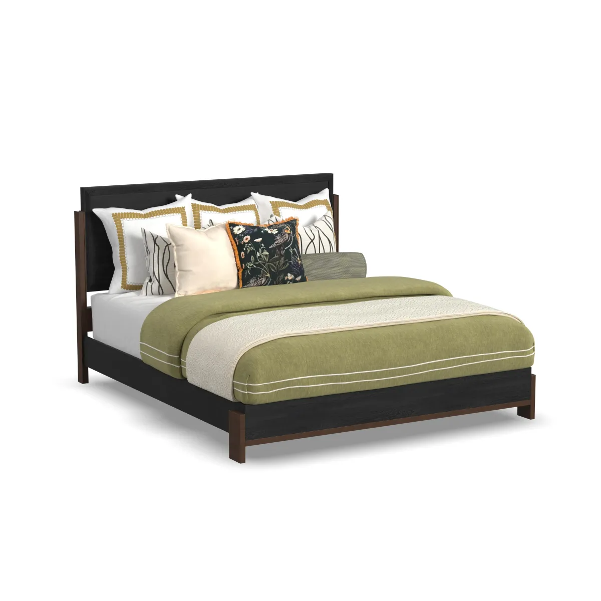 Waterfall Queen Panel Bed