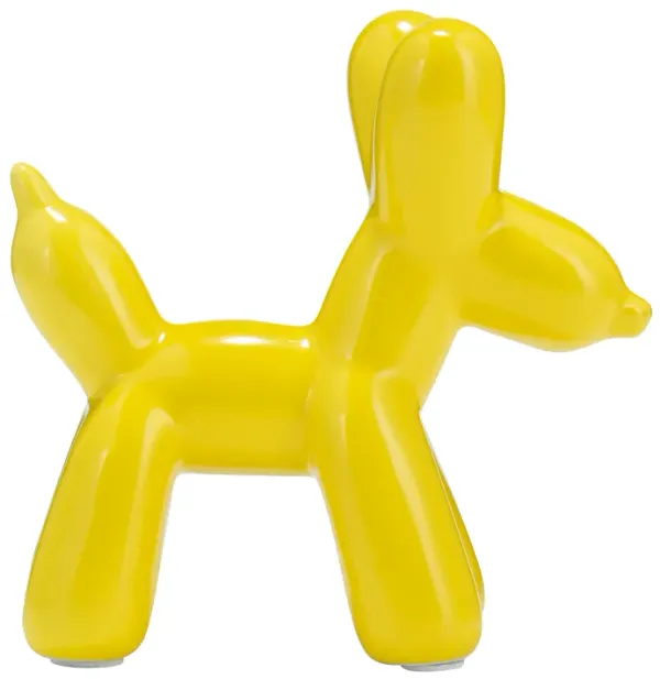 Yellow 7" Cer Glam Balloon Dog