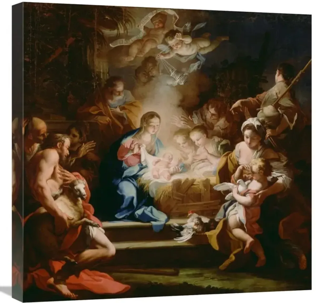 The Adoration of the Shepherds-Canvas Art-24x24