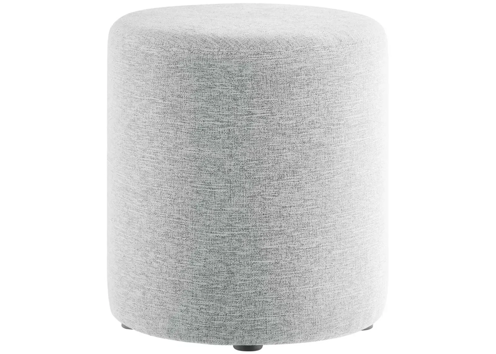 Callum 16" Round Woven Heathered Fabric Upholstered Ottoman