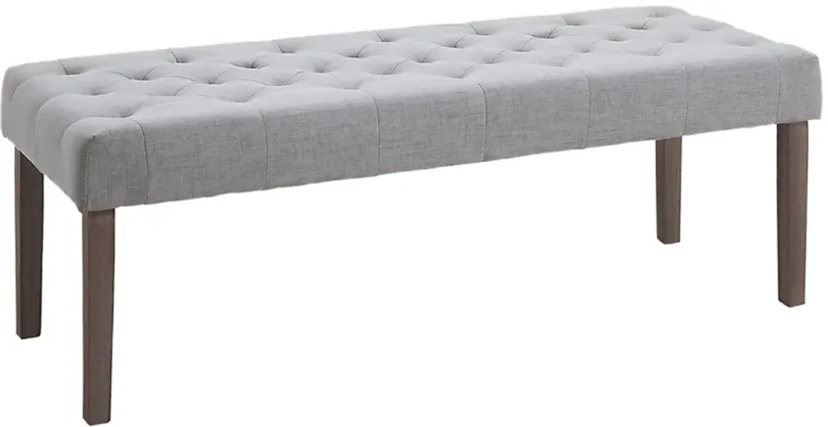 Simple Tufted Upholstered Ottoman Accent Bench with Soft Comfortable Cushion