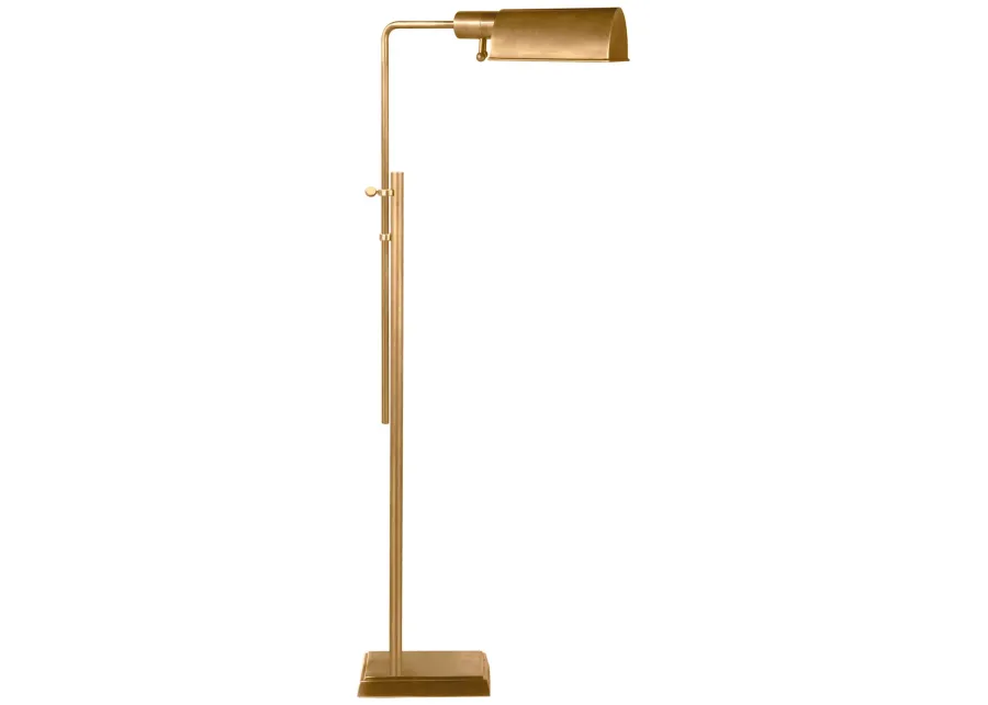 Pask Pharmacy Floor Lamp in Antique Brass