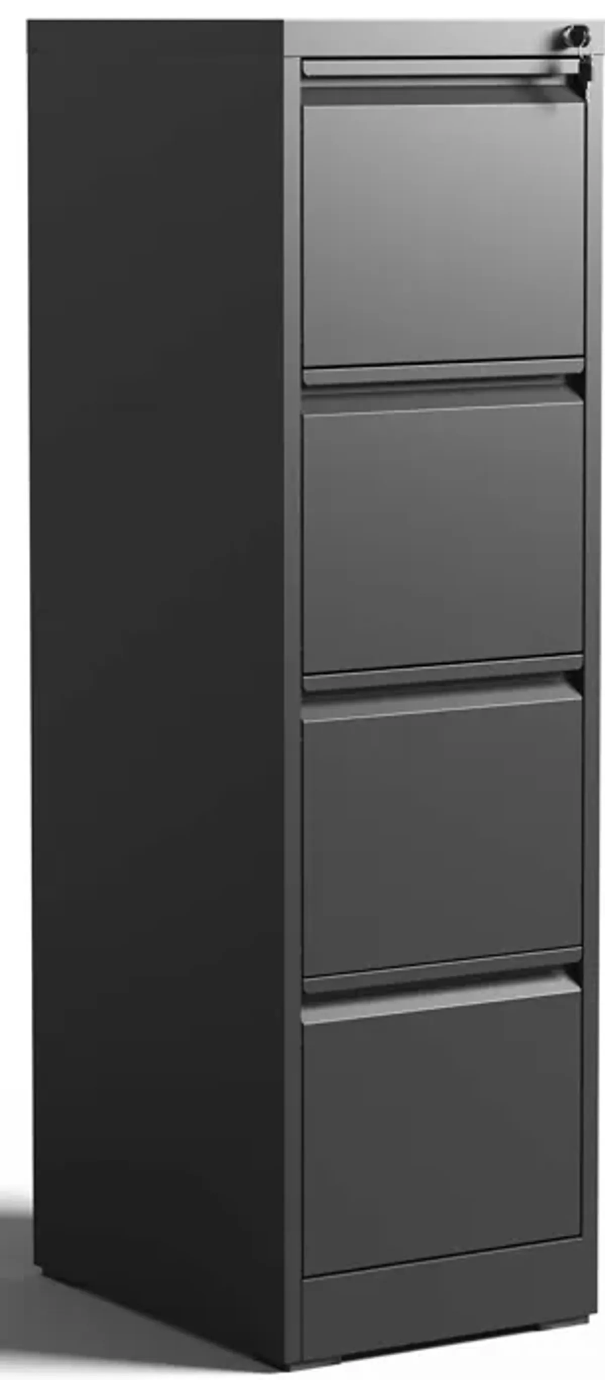 4 Drawer Metal Vertical File Cabinet with Lock Office Home Steel Vertical File Cabinet for A4 Legal/Letter Size