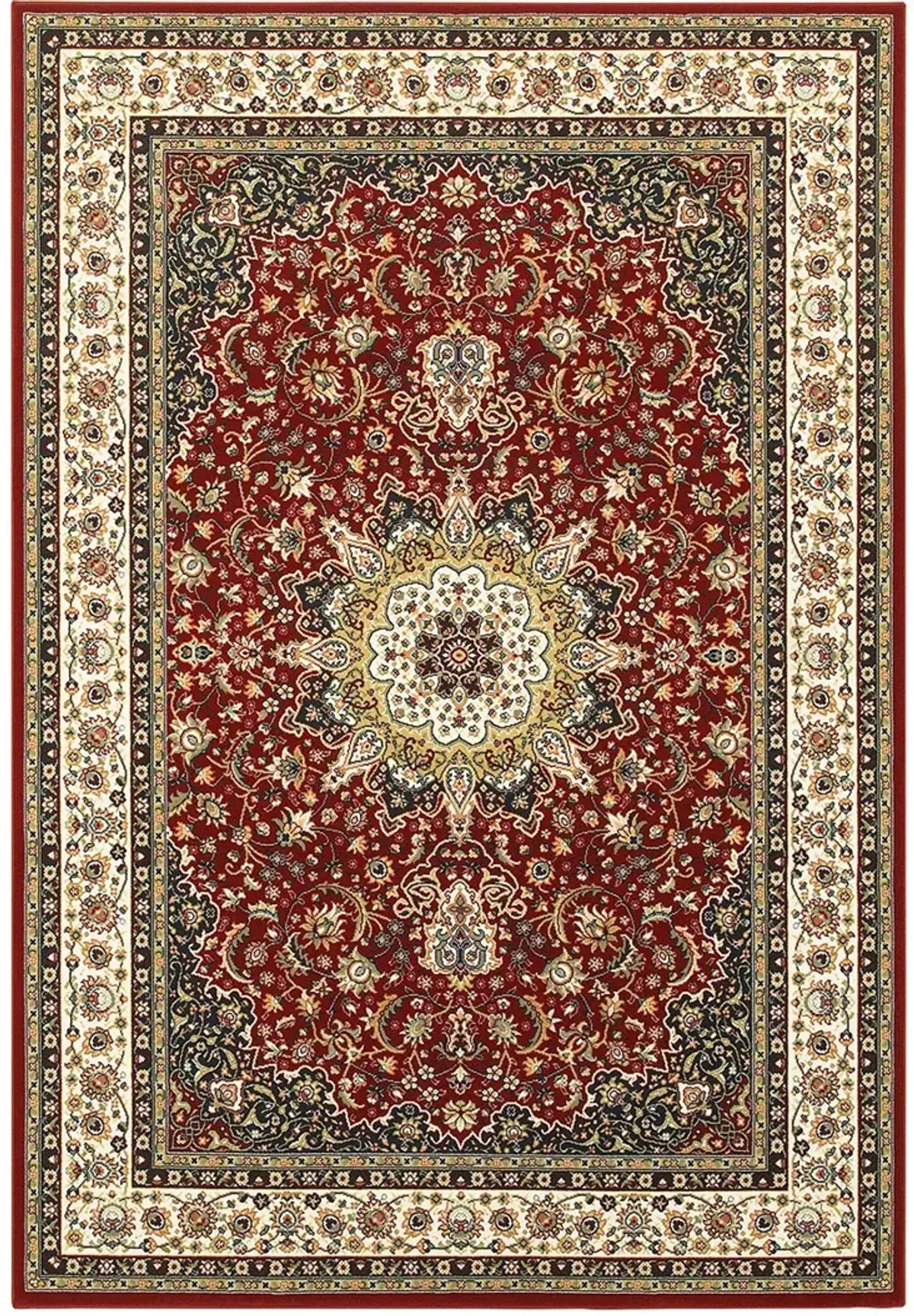 Kashan 1'10" x 3' Red Rug