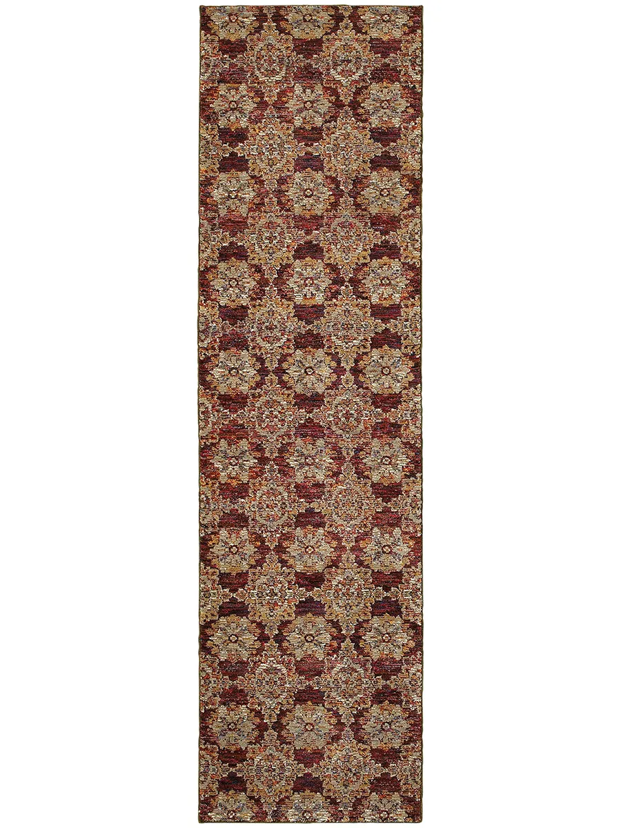 Andorra 1'10" x 3'2" Red Rug