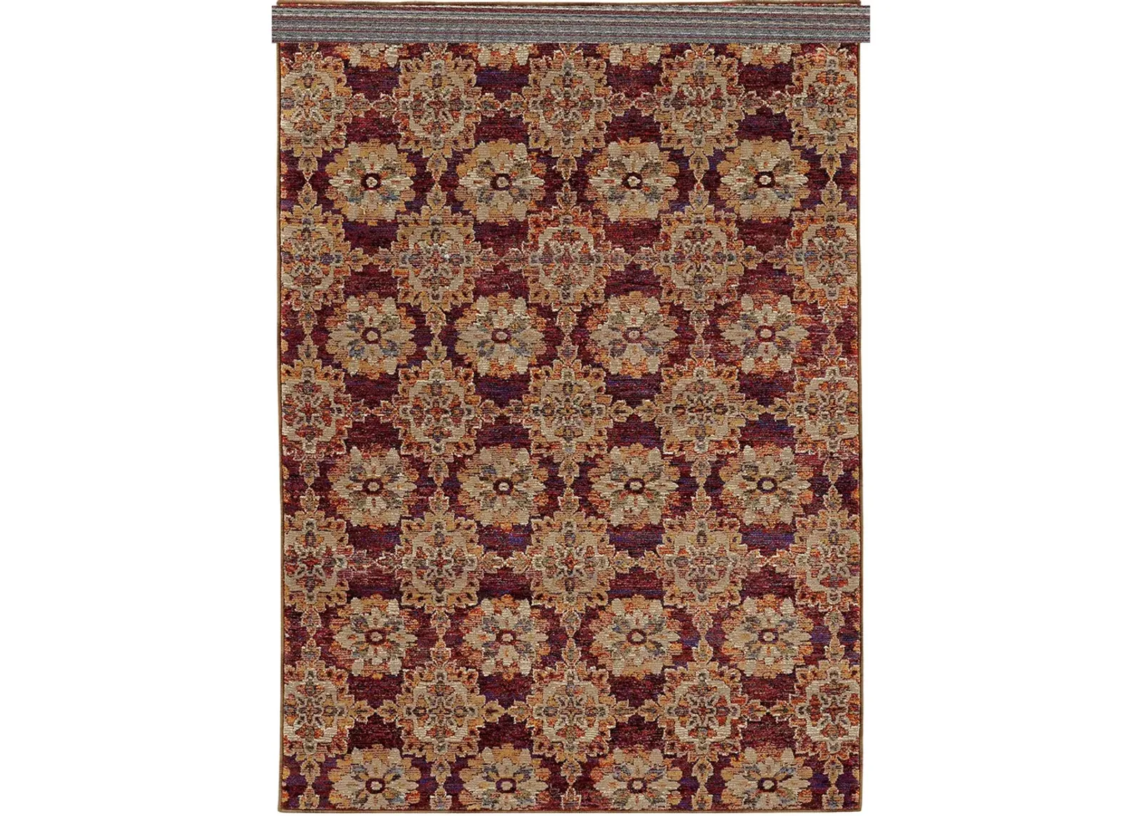 Andorra 1'10" x 3'2" Red Rug