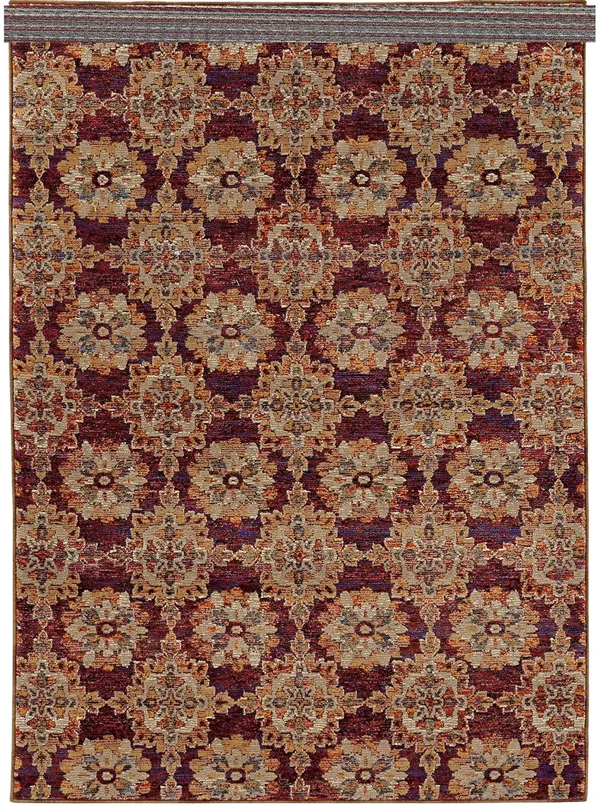 Andorra 1'10" x 3'2" Red Rug