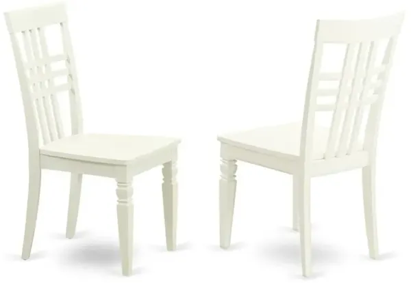 Logan Dining Chair with Wood Seat - Linen White Finish Set of 2