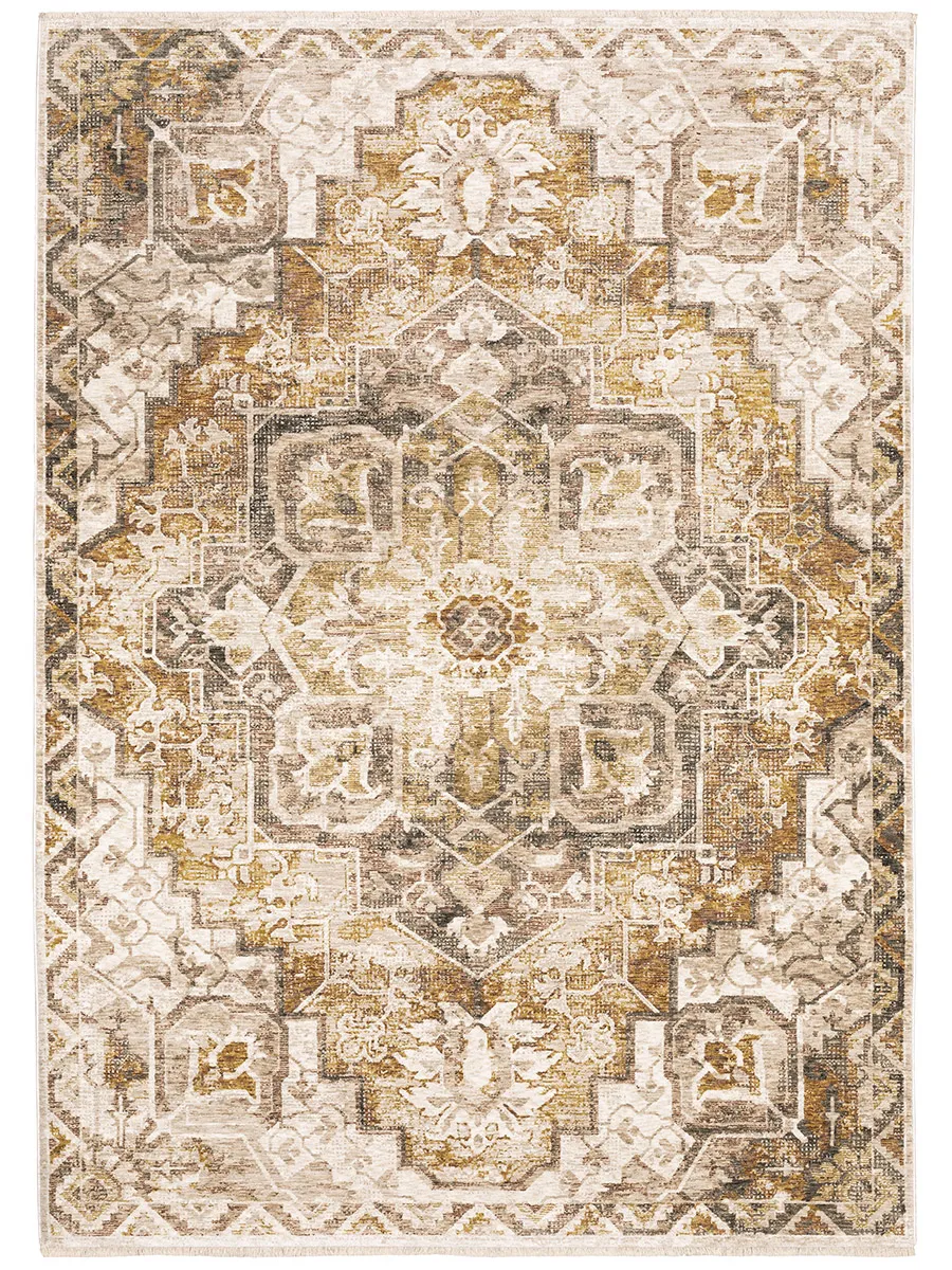 Maharaja 7'10" x 10'10" Gold Rug