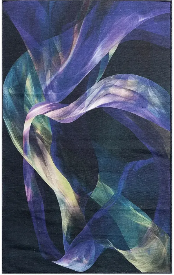 Nourison Washables NWB16 Turquoise/Multicolor 3' x 5' Rug