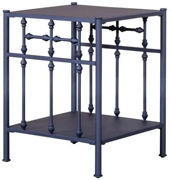 Starlight Canyon Home Navy Metal Nightstand – Stylish Metal Side Table For Bedroom Or Living Room
