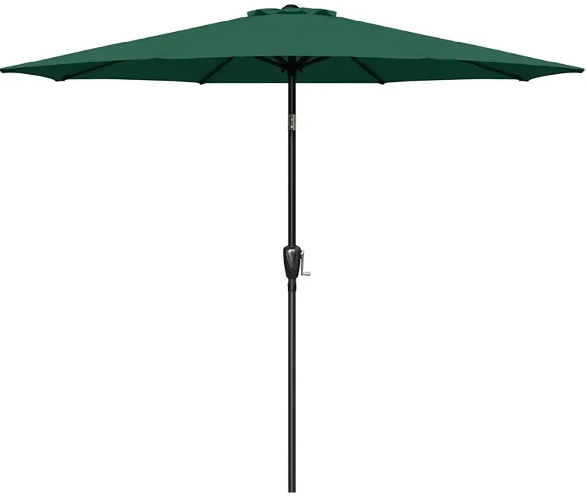 9 ft Outdoor Market Table Patio Umbrella with Button Tilt, Crank and 8 Sturdy Ribs for Garden