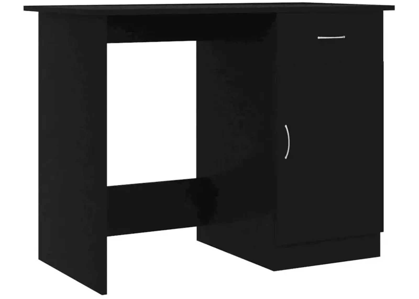 vidaXL Desk Black 39.4"x19.7"x29.9" Chipboard, 801081