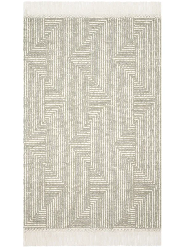 Newton NET04 Sage/Ivory 3'6" x 5'6" Rug