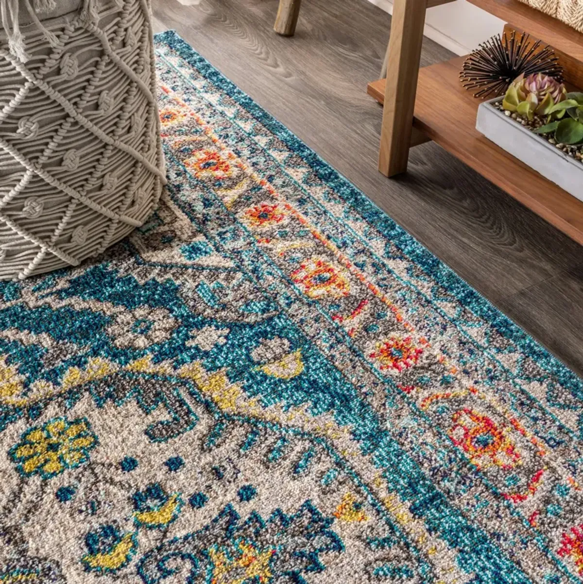 Kristina Bohemian Flair Boho Vintage Medallion Area Rug