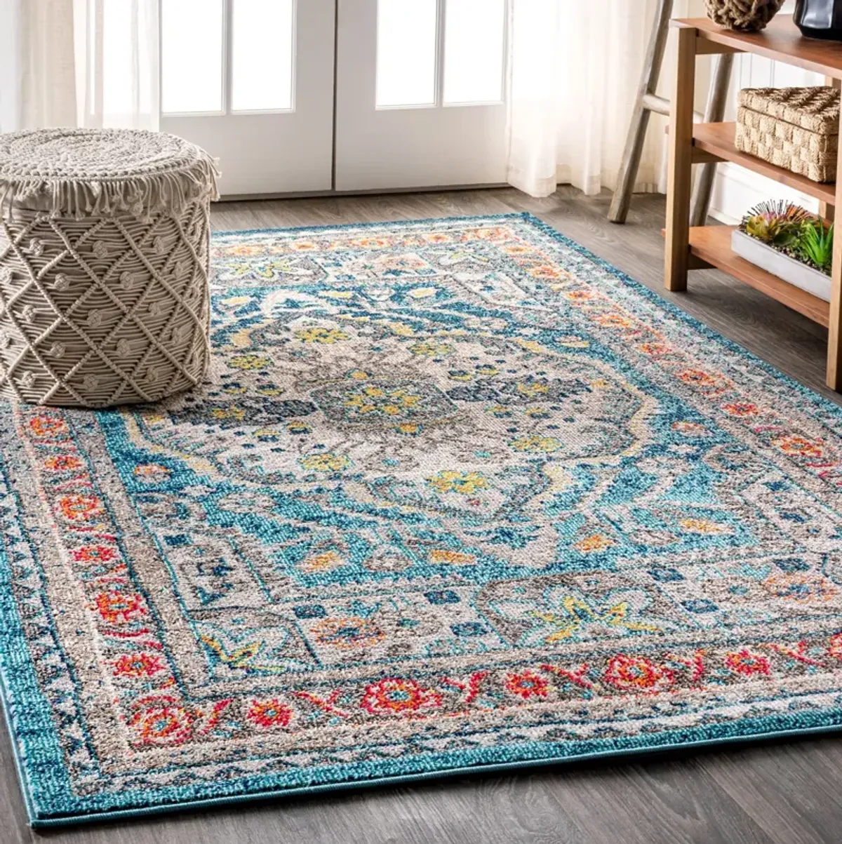 Kristina Bohemian Flair Boho Vintage Medallion Area Rug