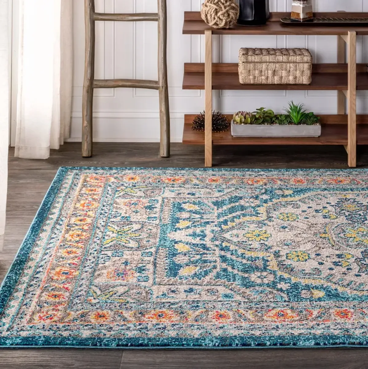 Kristina Bohemian Flair Boho Vintage Medallion Area Rug