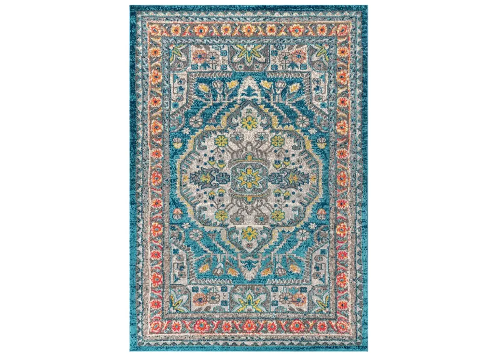 Kristina Bohemian Flair Boho Vintage Medallion Area Rug