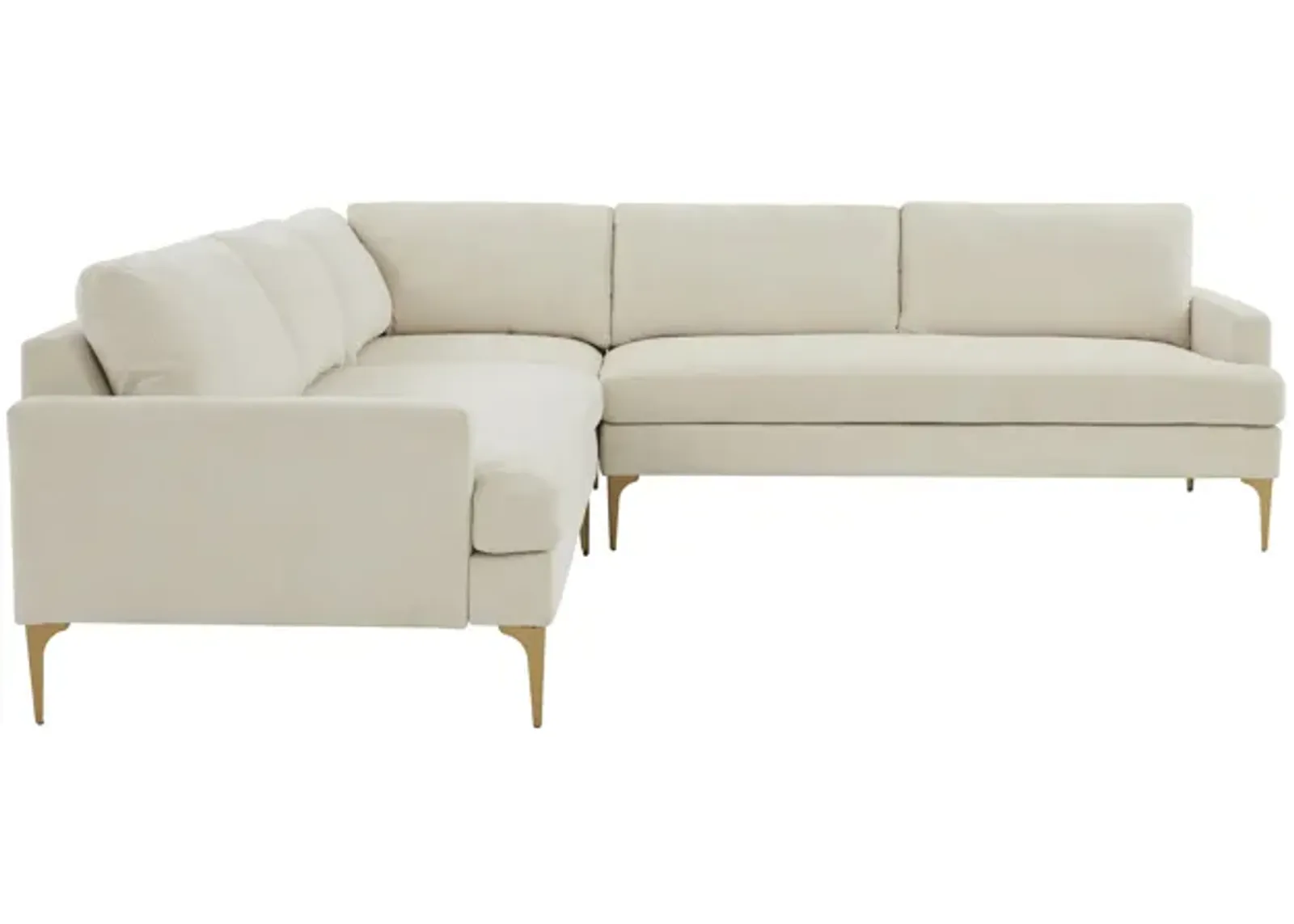 Serena Cream Velvet L-Sectional