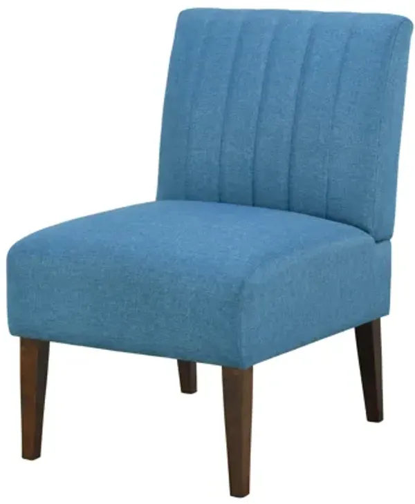 Streamdale Blue Upholstered Armless Accent Chair