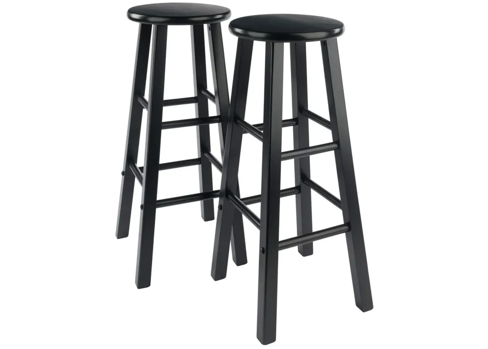 Element 2-Pc Bar Stool Set, Black