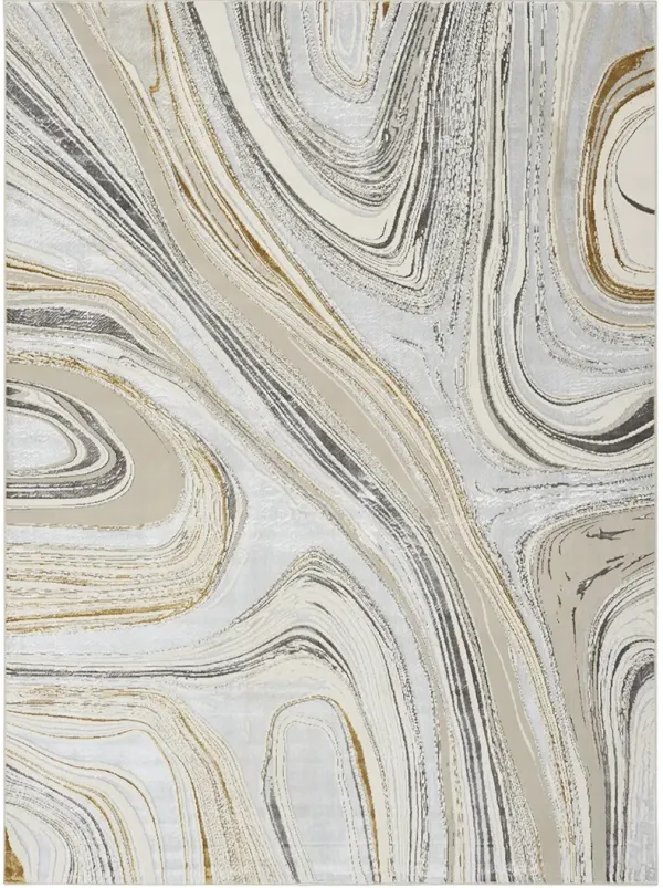 Glitz GLZ21 Gray/Gold 7'10" x 9'10" Rug