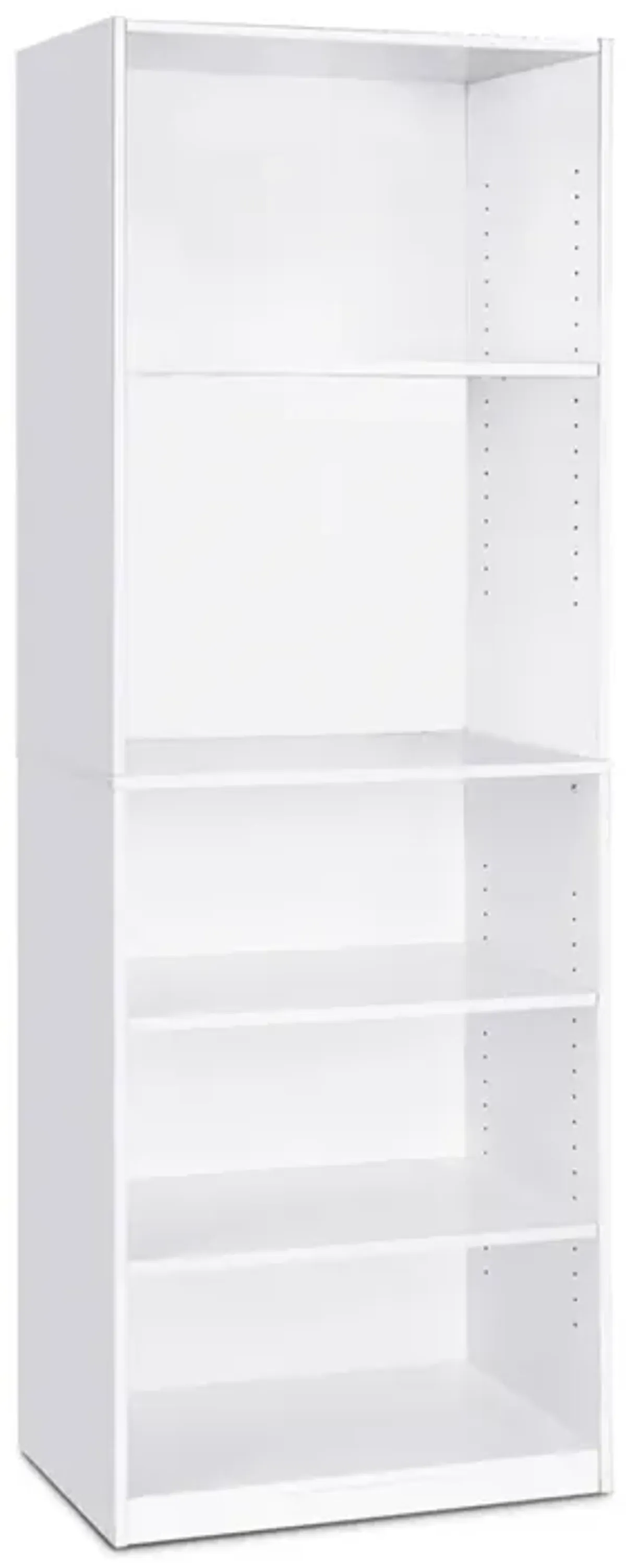 JAYA Simple Home 5-Shelf Bookcase - White