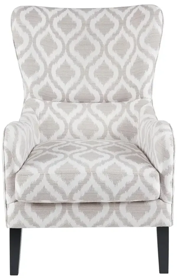 Belen Kox Moda Wingback Accent Chair in Grey/White, Belen Kox