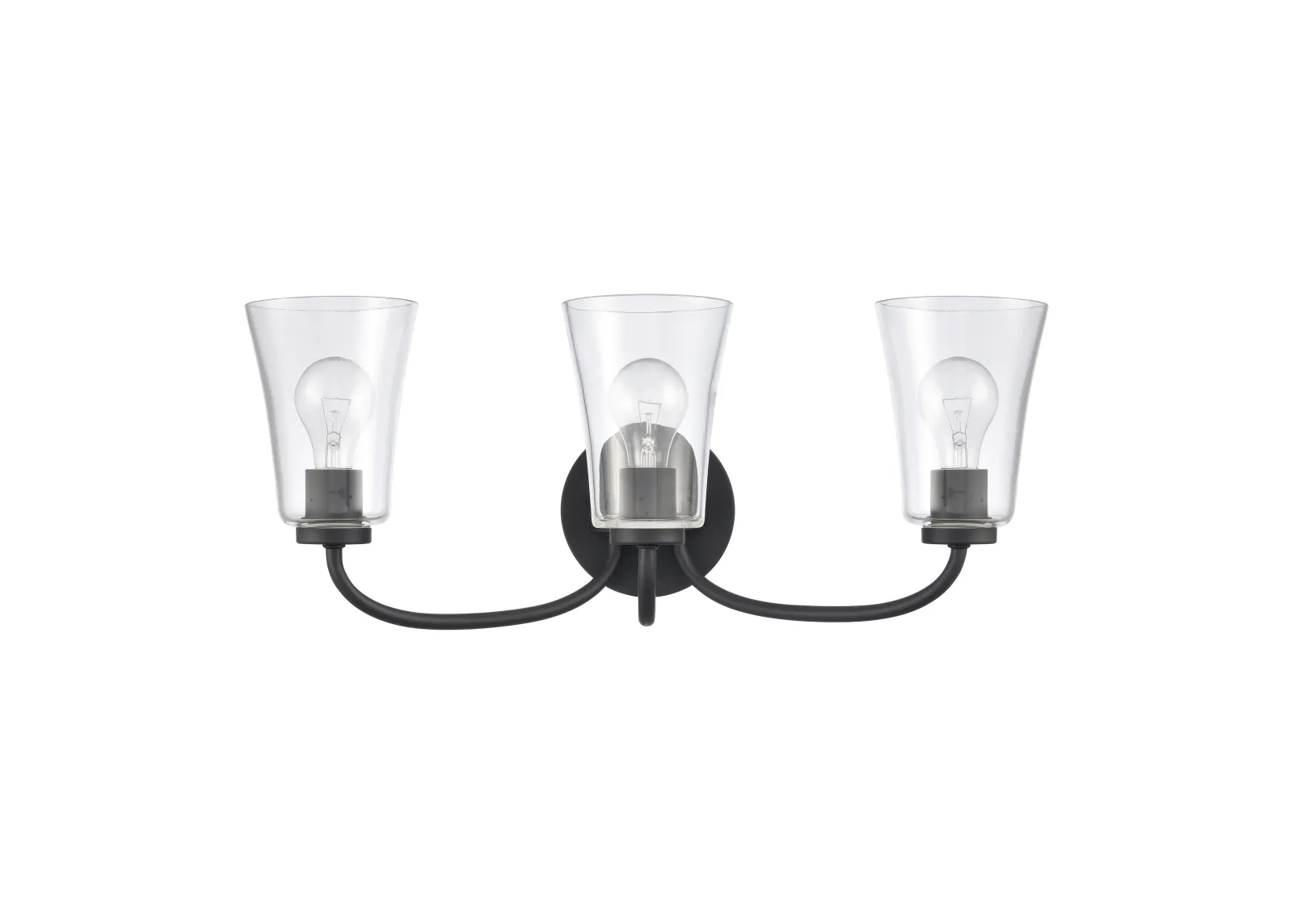 Emily 23'' Wide 3-Light Black Vanity Light